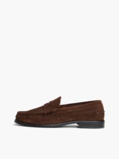Suede Penny Loafer — Legacy Brown 7
