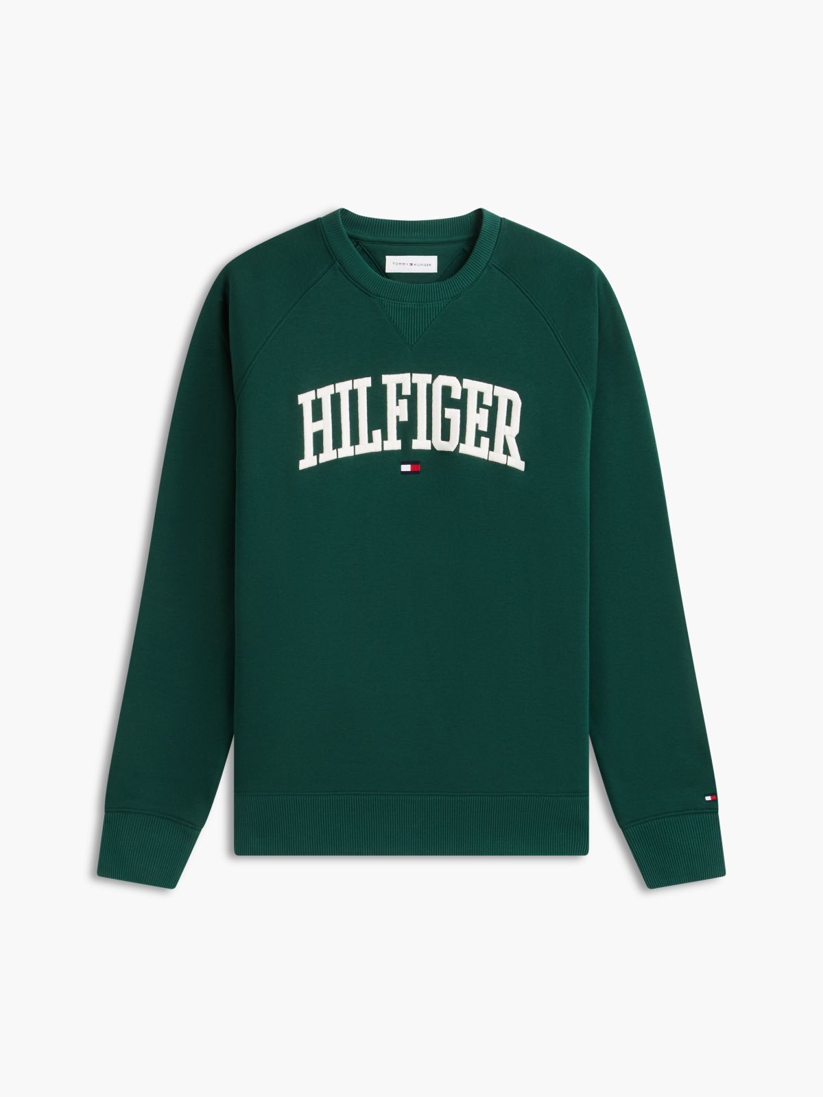Varsity Hilfiger Logo Raglan Sweatshirt — Ornamental Green