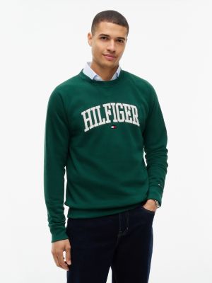 Varsity Hilfiger Logo Raglan Sweatshirt, Ornamental Green