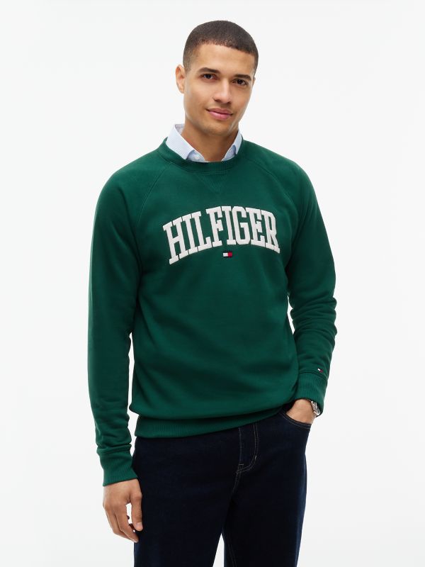 Varsity Hilfiger Logo Raglan Sweatshirt — Ornamental Green
