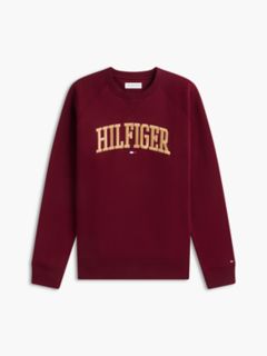 Varsity Hilfiger Logo Raglan Sweatshirt — Burgundy 5