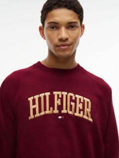 Varsity Hilfiger Logo Raglan Sweatshirt — Burgundy 3