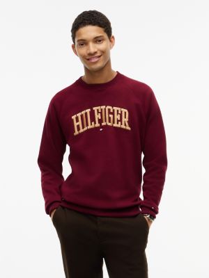 Varsity Hilfiger Logo Raglan Sweatshirt, Burgundy