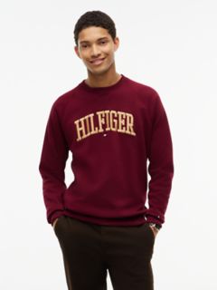 Varsity Hilfiger Logo Raglan Sweatshirt — Burgundy 1