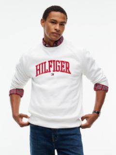 Varsity Hilfiger Logo Raglan Sweatshirt — Ecru 1