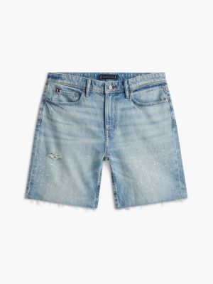 Мужские шорты Tommy Hilfiger Distressed Straight Denim, цвет: Светлая варка джинсовый — фото 6