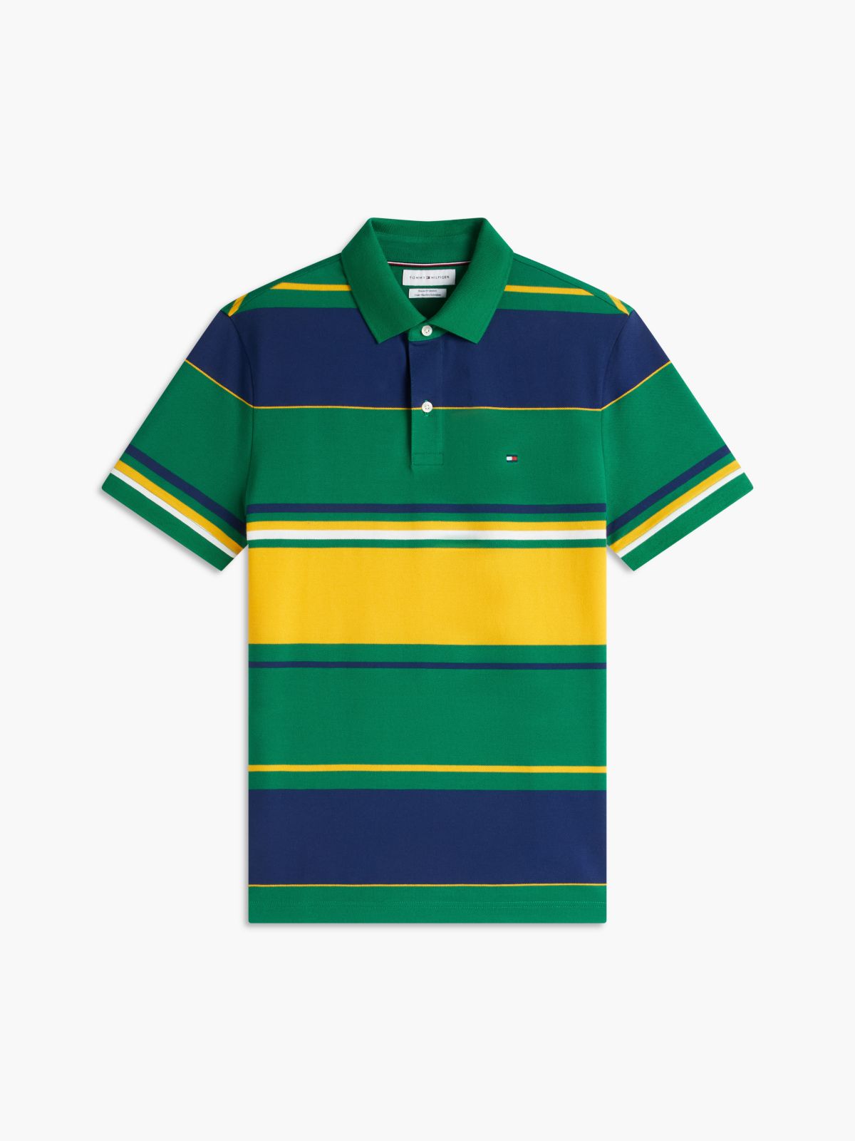 Regular Fit Striped Polo — Nouveau Green