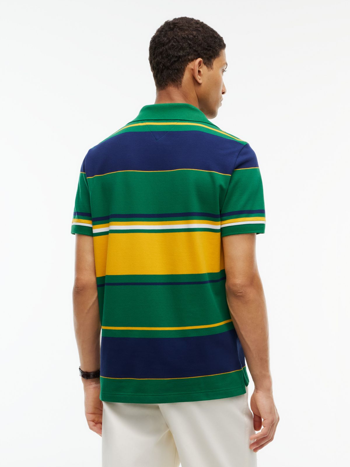 Regular Fit Striped Polo — Nouveau Green