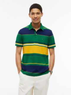 Regular Fit Striped Polo — Nouveau Green 1