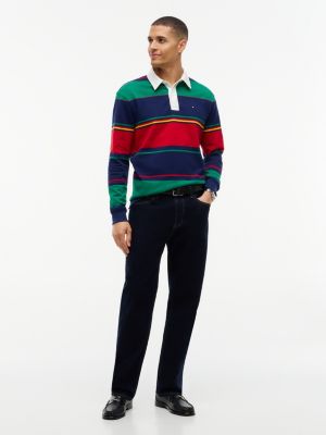 Мужское поло Tommy Hilfiger Regular Fit Bold Striped Rugby Polo, цвет: Разноцветный — фото 2