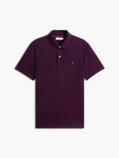 Regular Fit Striped Jersey Polo — Burgundy 6