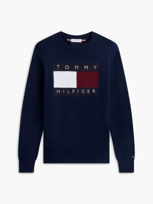 Женские свитеры Tommy Hilfiger Intarsia Flag Logo Crewneck Sweater — фото 5