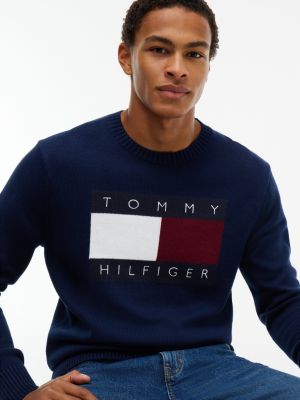 Женские свитеры Tommy Hilfiger Intarsia Flag Logo Crewneck Sweater — фото 3