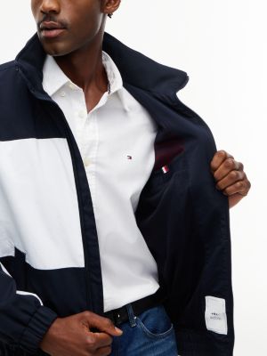 Мужская куртка Tommy Hilfiger Water-Repellent Flag Logo Regatta, цвет: Тёмно-синий — фото 4