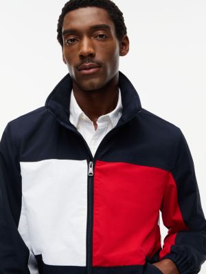 Мужская куртка Tommy Hilfiger Water-Repellent Flag Logo Regatta, цвет: Тёмно-синий — фото 5