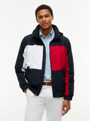 Water-Repellent Flag Logo Regatta Jacket, Navy