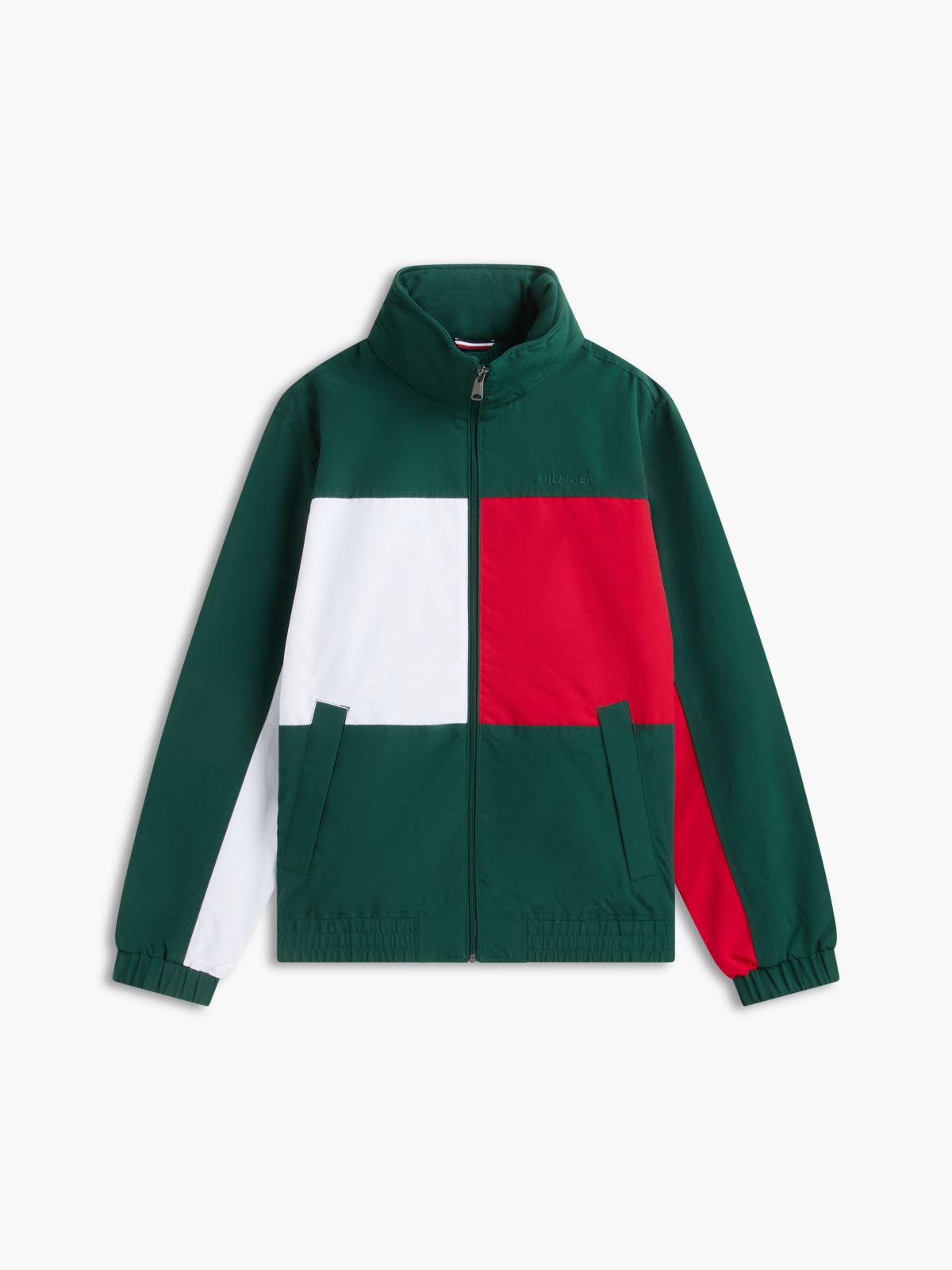 Water-Repellent Flag Logo Regatta Jacket — Ornamental Green