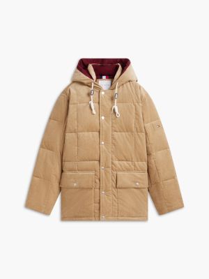 Мужская куртка Tommy Hilfiger Corduroy Lightweight Puffer, цвет: Хаки — фото 6