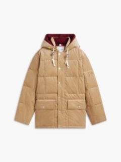 Corduroy Lightweight Puffer Jacket — Khaki 6