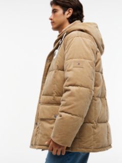 Corduroy Lightweight Puffer Jacket — Khaki 3