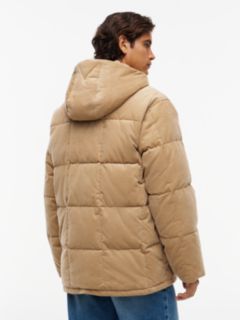 Corduroy Lightweight Puffer Jacket — Khaki 5