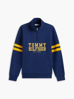 Varsity Stripe Quarter-Zip Sweatshirt — Preppy Navy 5
