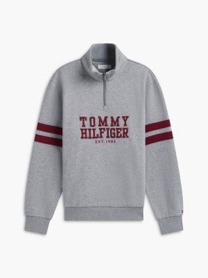 Мужские худи Tommy Hilfiger Varsity Stripe Quarter-Zip Sweatshirt — фото 5