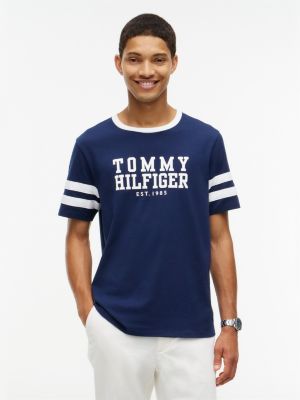 Varsity Logo Stripe T-Shirt, Carbon Navy