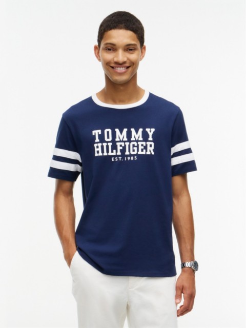 Мужские футболки Tommy Hilfiger Varsity Logo Stripe T-Shirt
