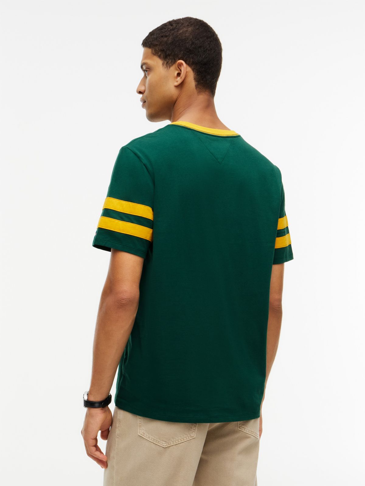 Varsity Logo Stripe T-Shirt — Ornamental Green