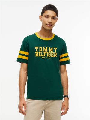 Varsity Logo Stripe T-Shirt, Ornamental Green
