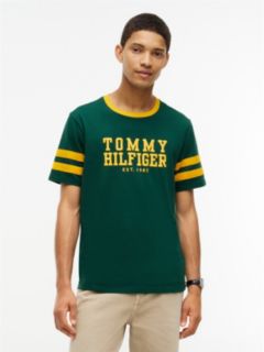 Varsity Logo Stripe T-Shirt — Ornamental Green 1