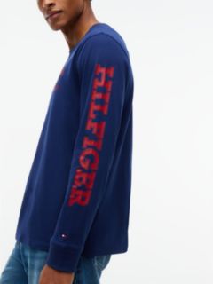 Long-Sleeve Hilfiger Logo T-Shirt — Preppy Navy 3