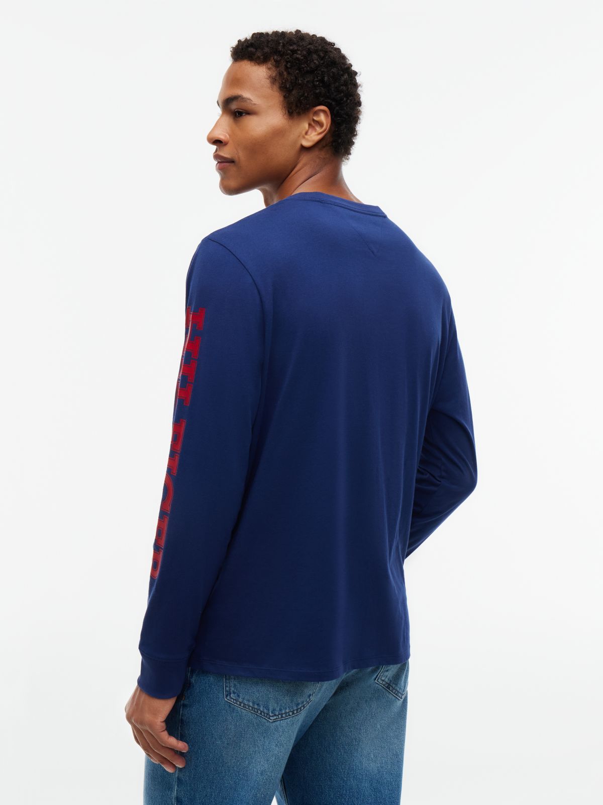 Long-Sleeve Hilfiger Logo T-Shirt — Preppy Navy