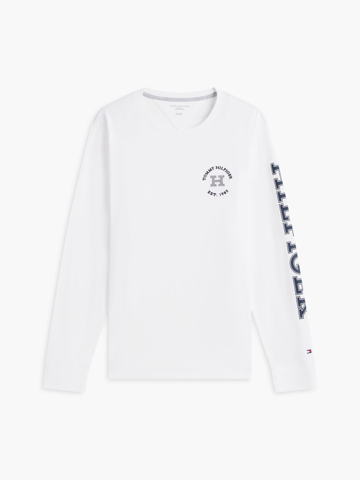 Long-Sleeve Hilfiger Logo T-Shirt — White