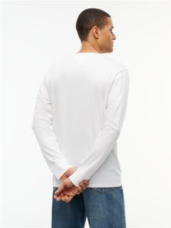 Long-Sleeve Hilfiger Logo T-Shirt — White 4