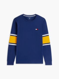 Long-Sleeve Varsity Block Stripe T-Shirt — Preppy Navy 5
