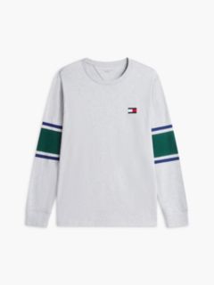 Long-Sleeve Varsity Block Stripe T-Shirt — Grey Heather 5