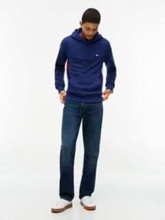 Back Flag Colorblock Hoodie — Preppy Navy 2