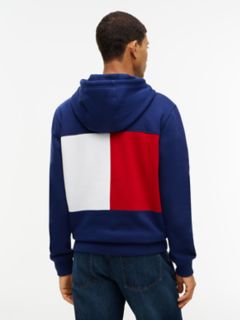 Back Flag Colorblock Hoodie — Preppy Navy 4