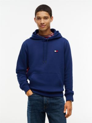 Back Flag Colorblock Hoodie, Preppy Navy