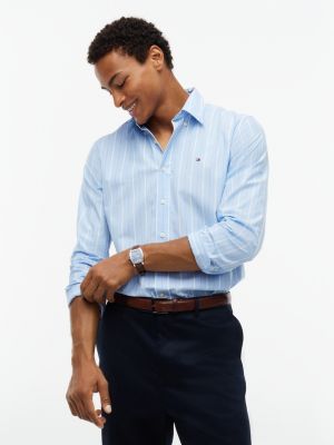 Regular Fit Striped Shirt, Vessel Blue