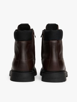 Мужские ботинки Tommy Hilfiger Water-Repellent Leather Lace-Up Boot, цвет: Какао — фото 4
