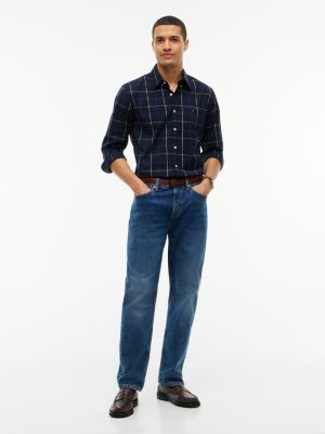Мужская рубашка Tommy Hilfiger Regular Fit Windowpane, цвет: Тёмно-синий — фото 2