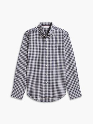 Мужская рубашка Tommy Hilfiger Regular Fit Mini Check, цвет: Тёмно-синий клетчатый — фото 5