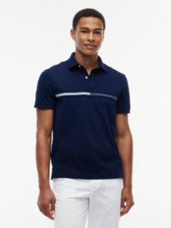 Regular Fit Signature Flag Stripe Polo — Light Navy 1