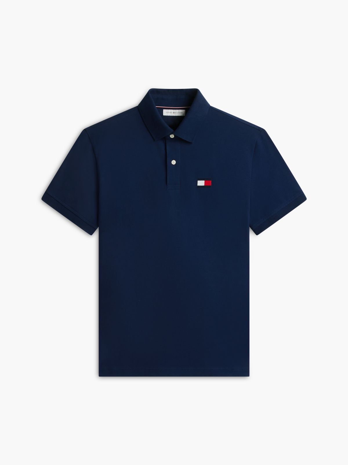 Regular Fit Flag Logo Polo — Light Navy
