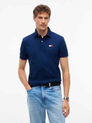 Regular Fit Flag Logo Polo, Light Navy