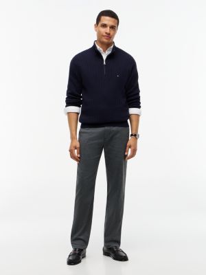 Tommy Hilfiger Men's Houndstooth Stretch Twill Dress Pant - Grey Multi - 31W x 32L