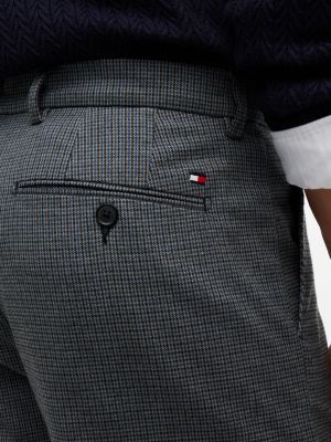 Мужские брюки Tommy Hilfiger Houndstooth Stretch Twill Dress Pant, цвет: Серый разноцветный — фото 3